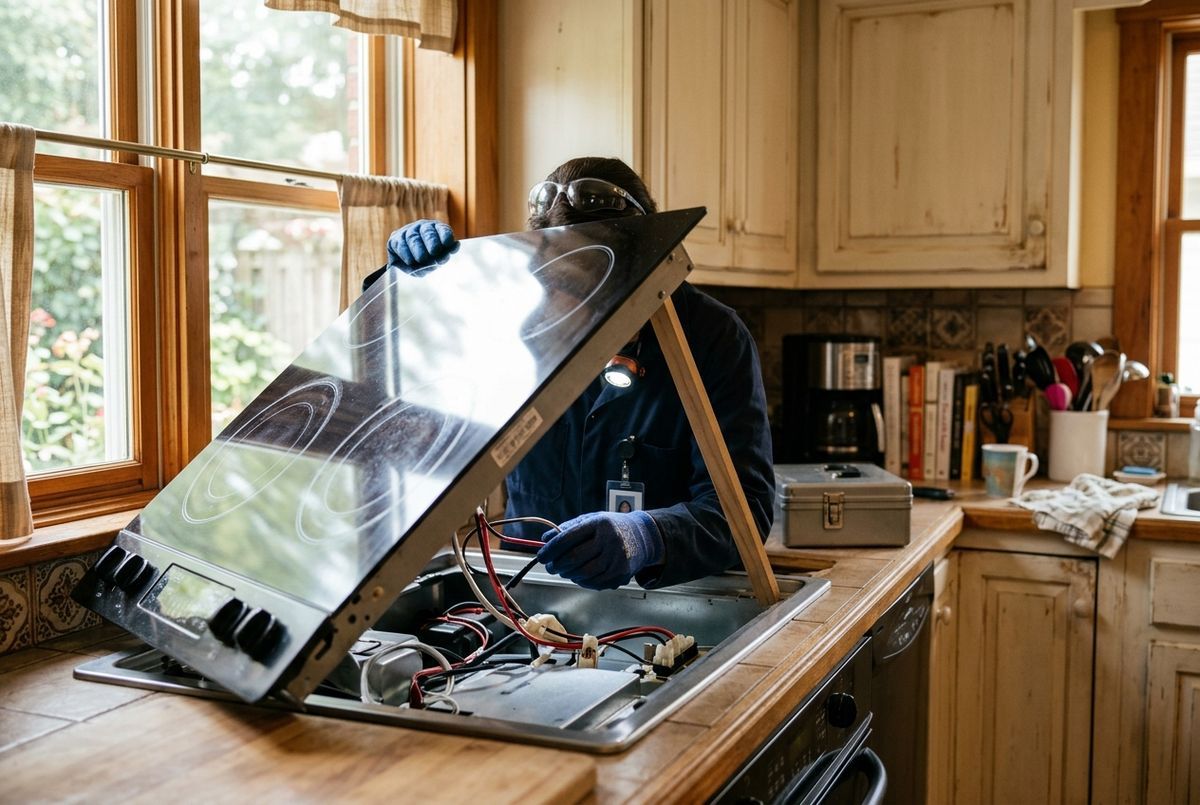Cooktop Repair technician at work